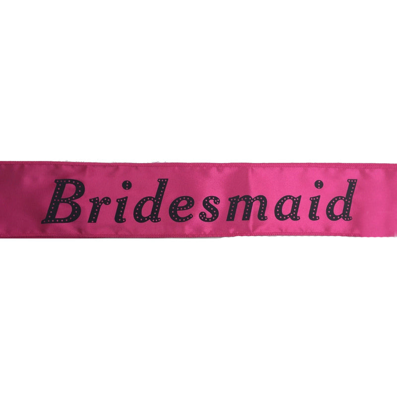 Load image into Gallery viewer, Hens Night Satin Sash Bridal Party Girls Wedding Bridesmaid Accessory - Hot Pink-2
