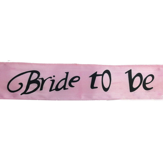 Hens Night Satin Sash Bridal Party Wedding Bride To Be Accessory - Light Pink-2