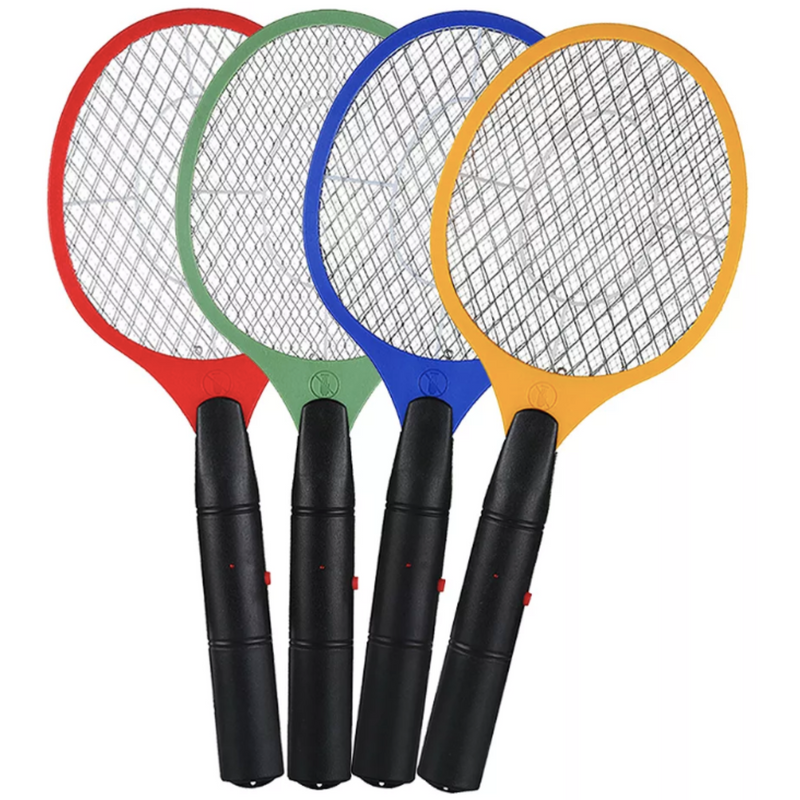 Load image into Gallery viewer, 4x BUG ZAPPER RACKET Fly Mosquito Pest Swatter Net Racquet Electric Insect Killer-0
