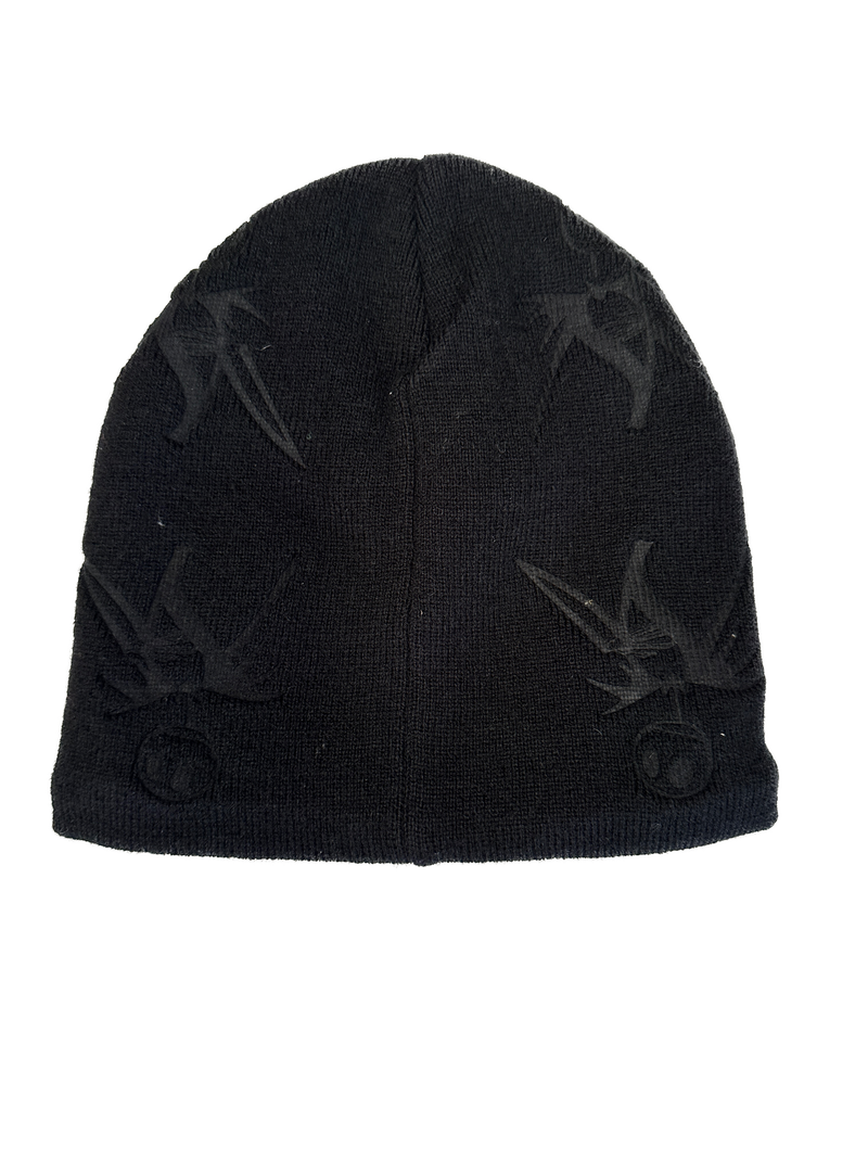 Load image into Gallery viewer, Thermal Insulated Fine Ski Knit Heat Print Beanie Hat Warm Winter Cap - Black - One Size-1
