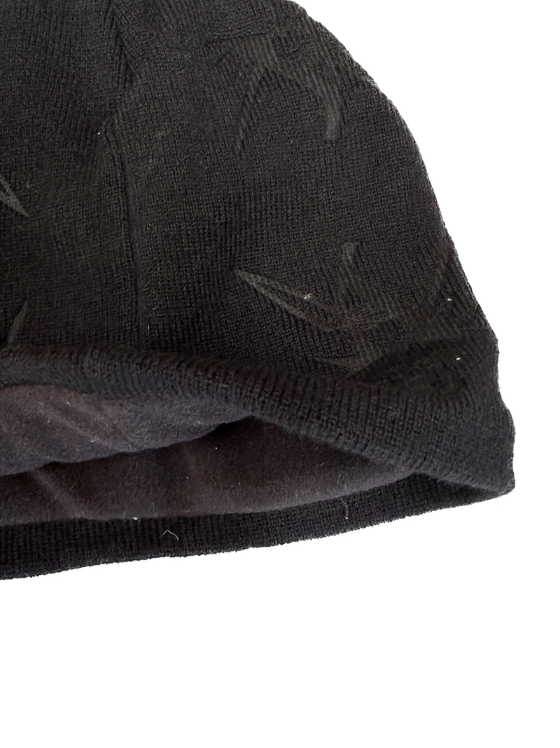 Load image into Gallery viewer, Thermal Insulated Fine Ski Knit Heat Print Beanie Hat Warm Winter Cap - Black - One Size-2
