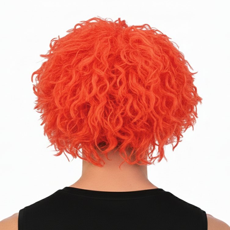 Load image into Gallery viewer, CRAZY WIG Afro Style Costume Party Fancy Dress Curly Hair 70s 80s Rock Punk - Orange-2
