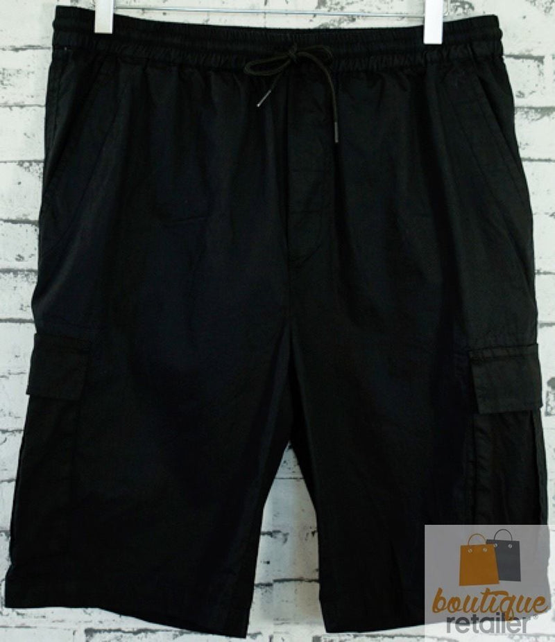 Load image into Gallery viewer, CARGO SHORTS Elastic Waist 100% COTTON Army Pocket Mens Drawstrings 0526-7
