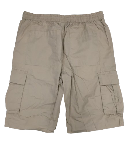 Load image into Gallery viewer, CARGO SHORTS Elastic Waist 100% COTTON Army Pocket Mens Drawstrings 0526-4
