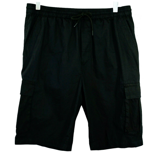 CARGO SHORTS Elastic Waist 100% COTTON Army Pocket Mens Drawstrings 0526-0