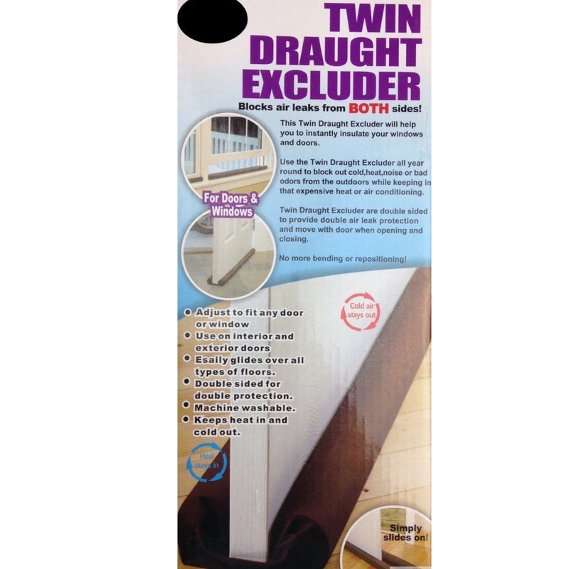 Load image into Gallery viewer, 3x Twin DRAFT STOPPER Double Sided Snake Air Wind Door Guard Cover Weather Seal-4
