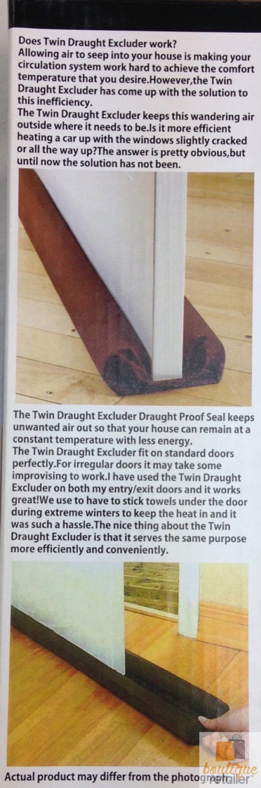 Load image into Gallery viewer, 3x Twin DRAFT STOPPER Double Sided Snake Air Wind Door Guard Cover Weather Seal-3
