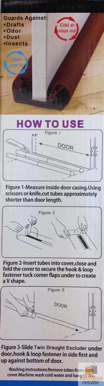 Load image into Gallery viewer, 6x Twin DRAFT STOPPER Double Sided Snake Air Wind Door Guard Cover Weather Seal-2

