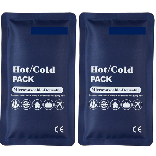 2x HOT COLD PACK First Aid Reusable Ice Heat Gel Packs Microwaveable Relief-0