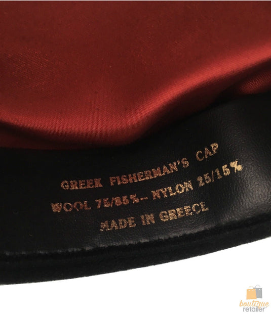 GREEK FISHERMAN Cap Hat Winter Wool Blend MADE IN GREECE Classic Ivy Sailor - Navy Blue-3