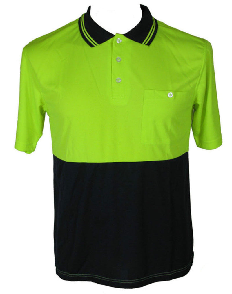 Load image into Gallery viewer, HI VIS Polo Shirt Top Tee Safety Workwear Short Sleeve Breathable Micro Mesh-13
