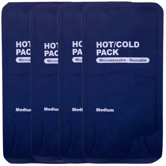 4x HOT COLD PACK First Aid Reusable Ice Heat Gel Packs Microwaveable Relief Bulk-4