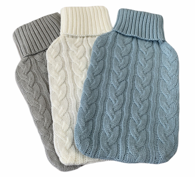 Load image into Gallery viewer, 2L HOT WATER BOTTLE + Knitted Cover Winter Warm Rubber Bag Relaxing Warm Therapy-3
