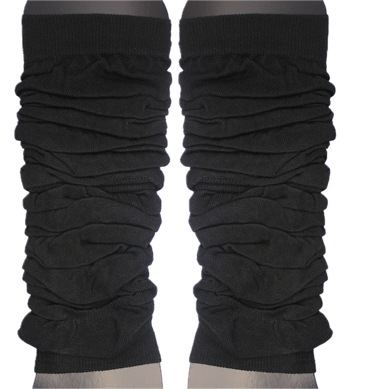 Load image into Gallery viewer, LEG WARMERS Knitted Womens Neon Party Knit Ankle Fluro Dance Costume 80s Pair - Black-2
