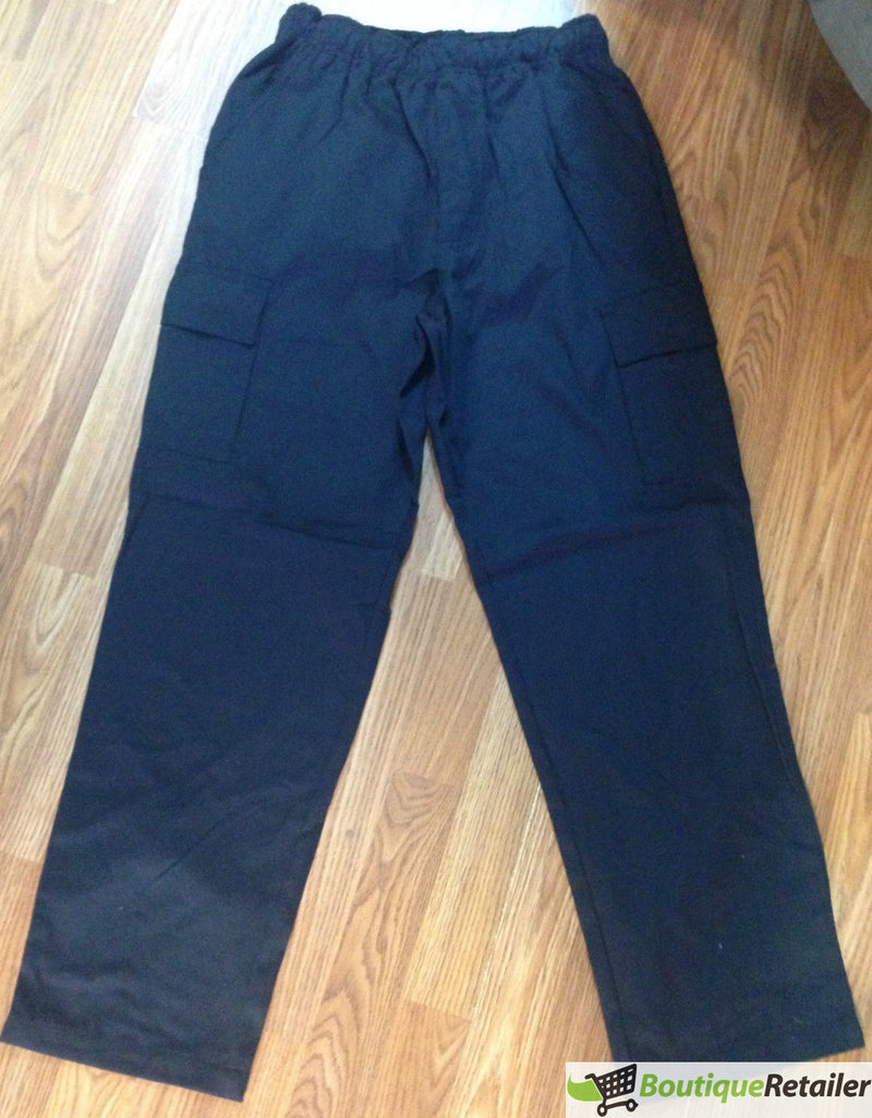 Load image into Gallery viewer, Mens CARGO PANTS Trousers Elastic Waist 100% COTTON Army Military PLAIN Casual - Navy-3
