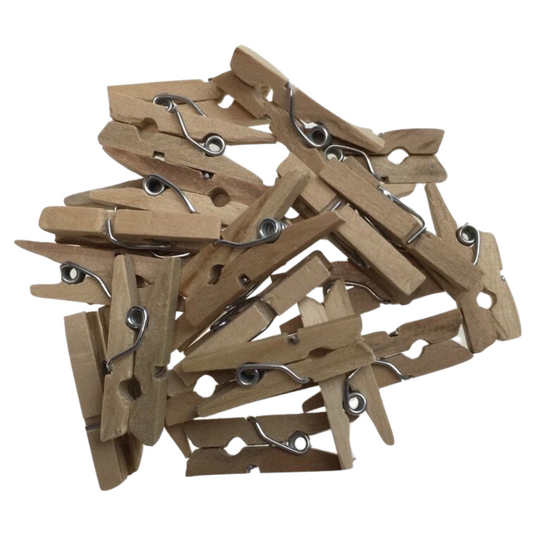 600pcs MINI WOODEN PEGS Natural Craft Baby Shower Clothes Line Pin BULK 35mm-0