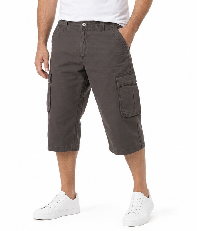 Load image into Gallery viewer, Mens 3/4 CARGO SHORTS Long Pants 100% COTTON Army Military Combat Summer - Brown-1
