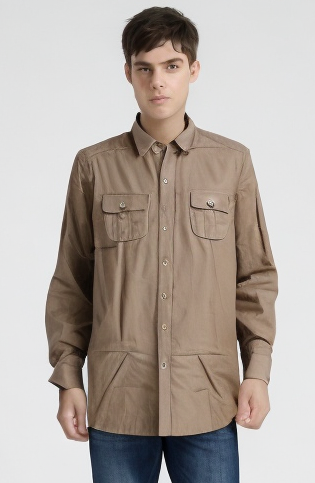 Load image into Gallery viewer, Mens Plain Slim 100% Cotton Long Sleeve Shirt Button Up Stylish Business Casual-4
