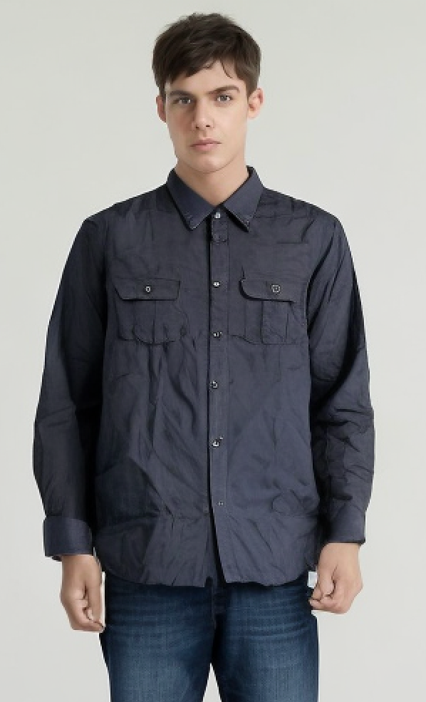 Load image into Gallery viewer, Mens Plain Slim 100% Cotton Long Sleeve Shirt Button Up Stylish Business Casual-8

