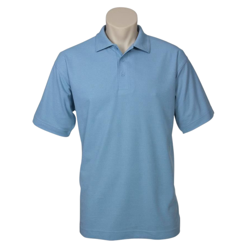 Load image into Gallery viewer, Mens Polo Top Shirt Plain Casual Short Sleeve Knit Basic T-Shirt - Sky Blue-1
