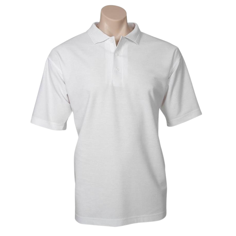 Load image into Gallery viewer, Mens Polo Top Shirt Plain Casual Short Sleeve Pique Knit Basic UPF Rated T-Shirt - White - M-3
