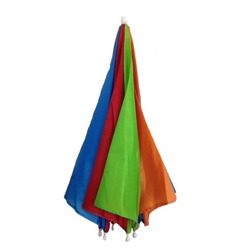 Load image into Gallery viewer, 5x RAINBOW UMBRELLA HAT Rain Beach Sun Rain Cap Costume Camping Fishing BULK-4
