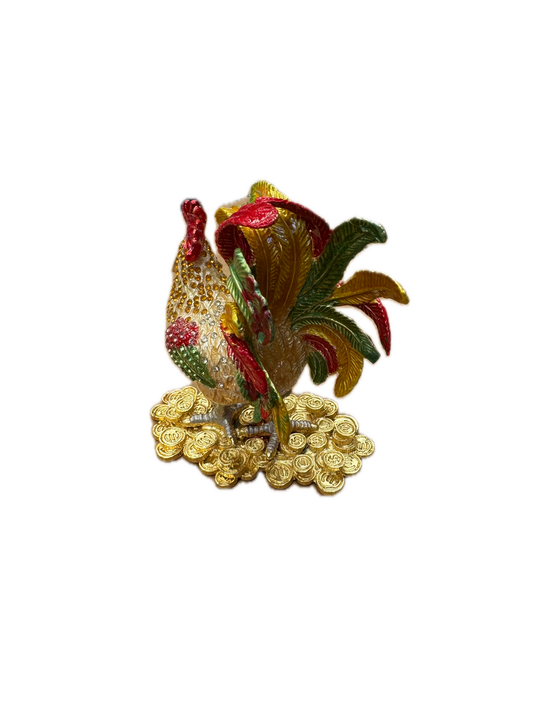 ROOSTER TRINKET JEWELLERY BOX Figurine Home Decor Ornament Chicken Jewelled-3