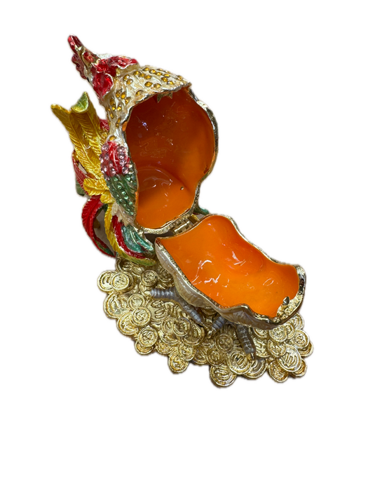 ROOSTER TRINKET JEWELLERY BOX Figurine Home Decor Ornament Chicken Jewelled-4