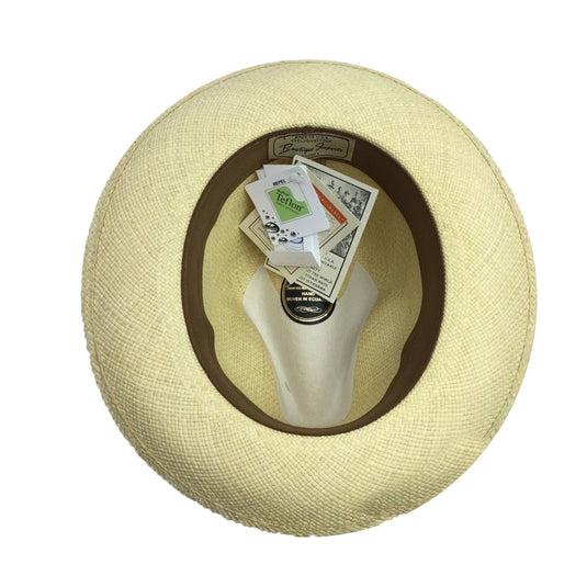 Ecuadorian Brisa Grade 8 Panama STRAW HAT Fedora Trilby MADE IN USA K10-3
