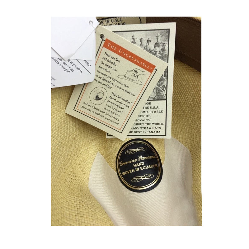 Load image into Gallery viewer, Ecuadorian Brisa Grade 8 Panama STRAW HAT Fedora Trilby MADE IN USA K10-2
