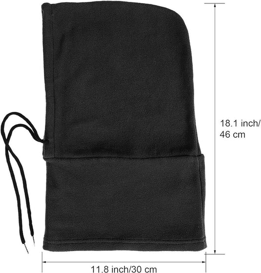 Thermal Fleece Balaclava Face Mask Beanie Hat Ski Snowboard Motorbike - Black-4