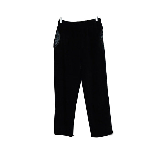 Womens TRACK PANTS Coral Fleece Fur Ultra Comfy Pyjamas Pajama Sleepwear Bottoms - Black-3