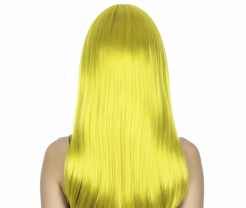 Load image into Gallery viewer, LONG WIG Straight Party Hair Costume Fringe Cosplay Fancy Dress 70cm Womens - Yellow (22461)-2
