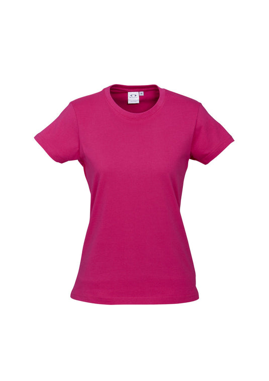 Womens Plain Ladies T SHIRT 100% COTTON Basic Tee Casual Top Size 6-24 T-Shirt-35