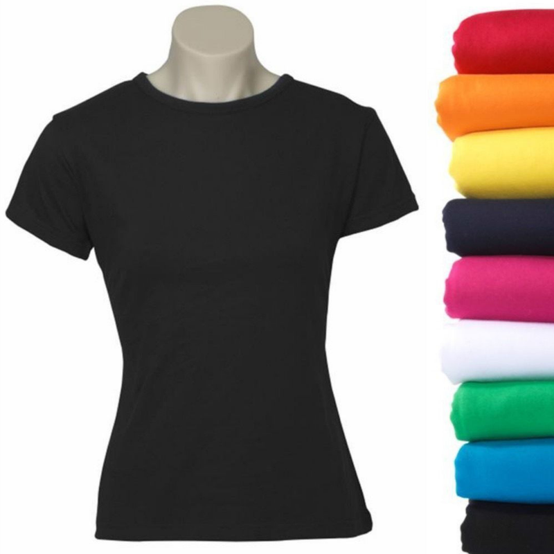 Load image into Gallery viewer, Womens Plain Ladies T SHIRT 100% COTTON Basic Tee Casual Top Size 6-24 T-Shirt-1
