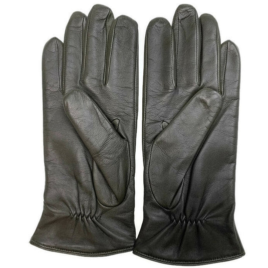 DENTS Womens Tweed Gloves Abraham Moon Herringbone - Fennel/Spruce-3