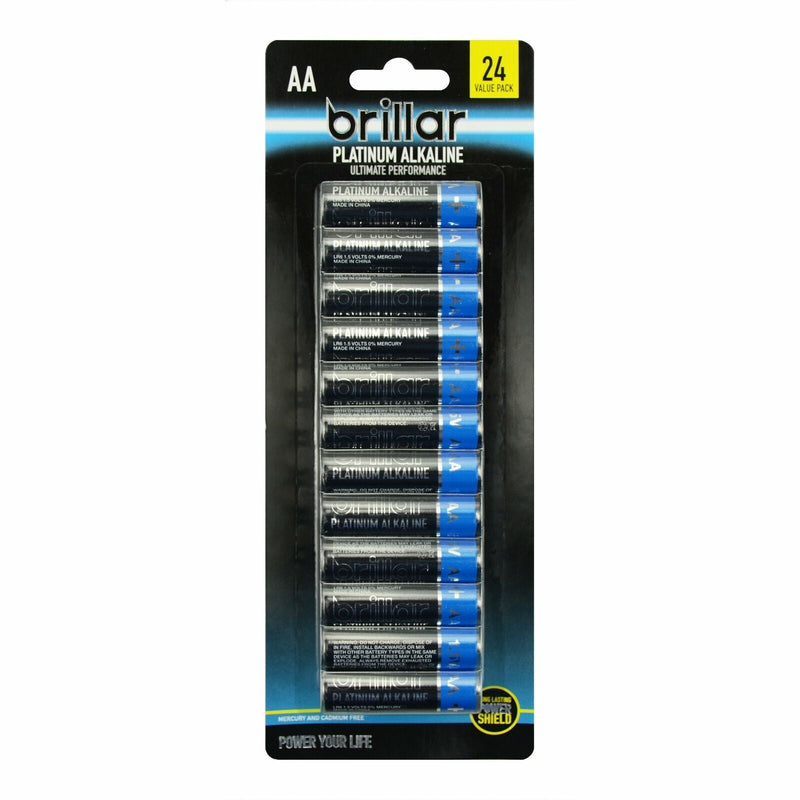 Load image into Gallery viewer, 1 Pack of 24 Brillar AA Platinum Alkaline Batteries Long Lasting Power Home-1
