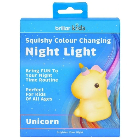 Brillar Cute Squishy Colour Changing Night Light for Kids - Unicorn-1