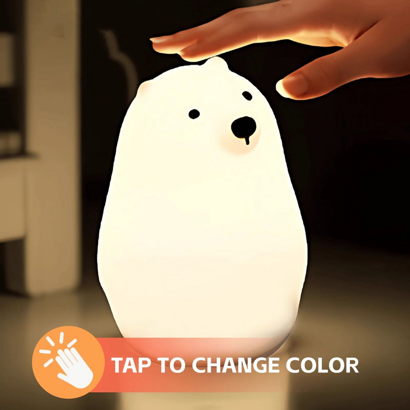 Load image into Gallery viewer, Brillar Cute Squishy Colour Changing Night Light for Kids - Polar Bear-0
