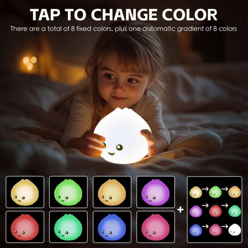 Load image into Gallery viewer, Cute Squishy Colour Changing Night Light for Kids - Dumpling-3
