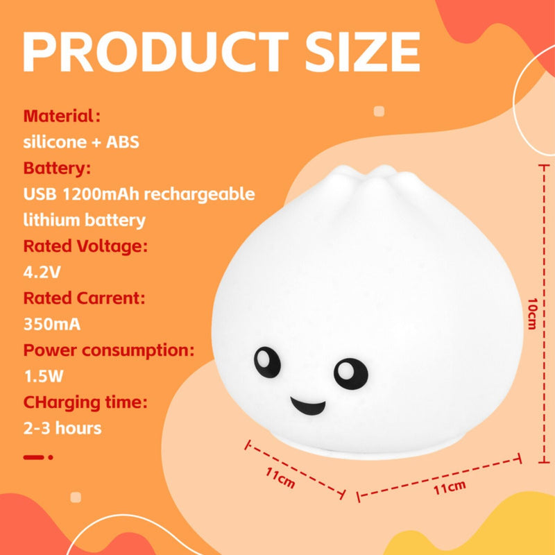 Load image into Gallery viewer, Cute Squishy Colour Changing Night Light for Kids - Dumpling-2
