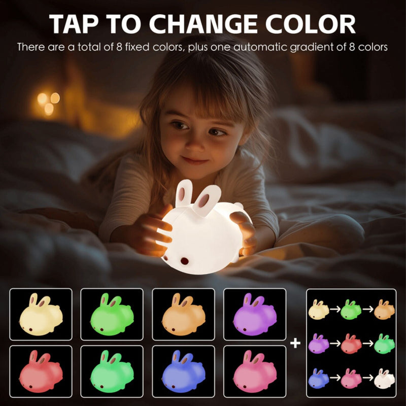 Load image into Gallery viewer, Brillar Cute Squishy Colour Changing Night Light for Kids - Bunny Rabbit-3
