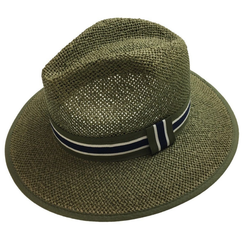Load image into Gallery viewer, Natural Paper Panama Hat Fedora Summer Wide Brim Hat Sun Protection BR233 Sturdy-1

