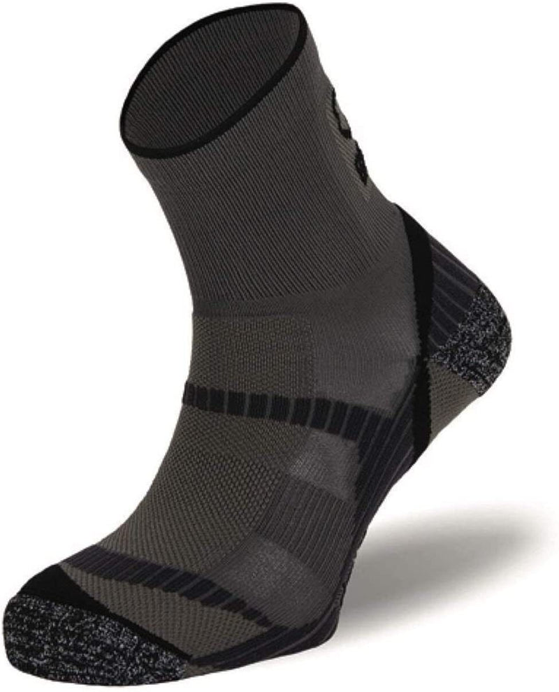 Load image into Gallery viewer, BRBL Atlas Socks Hiking Trekking Trail Run Outdoor Camping MADE IN ITALY Crew - Grey/Black-0
