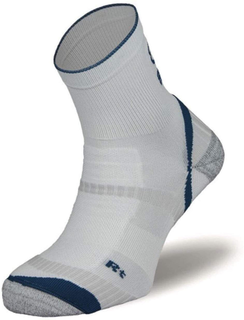 Load image into Gallery viewer, BRBL Atlas Socks Hiking Trekking Trail Run Outdoor Camping MADE IN ITALY Crew - White/Blue-1
