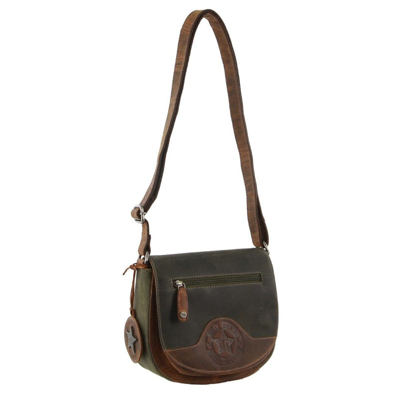 Load image into Gallery viewer, Billy The Kid Ladies Olive Leather Crossbody Womens Western Bag-1
