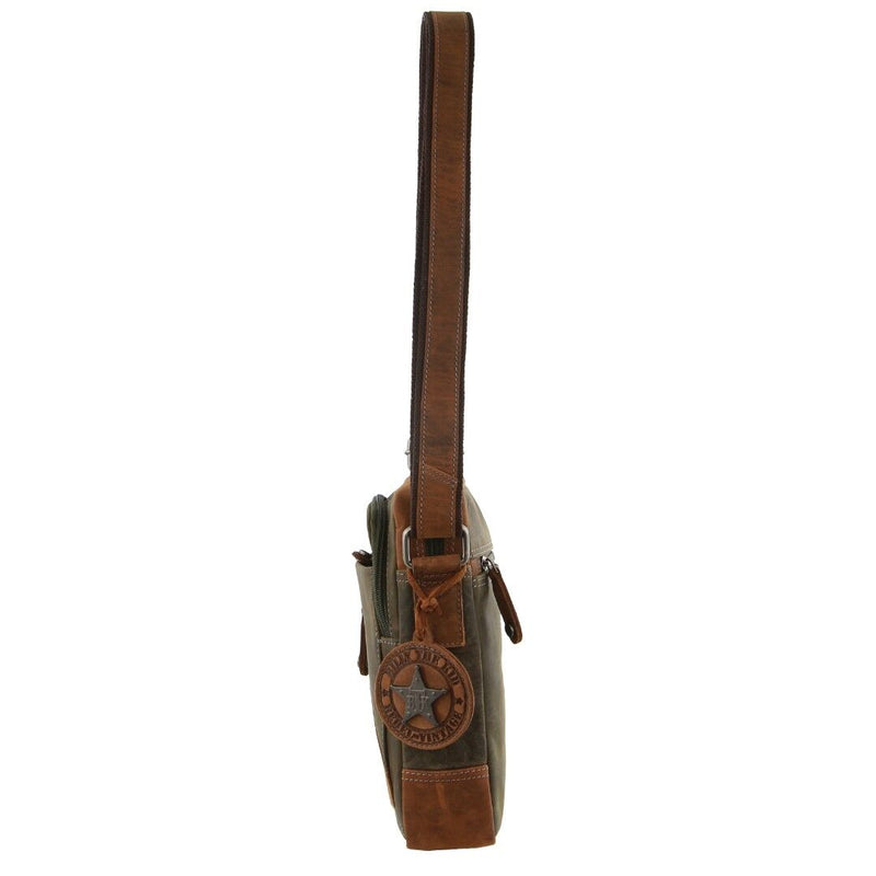 Load image into Gallery viewer, Billy The Kid Olive Leather Crossbody/Shoulder Bag-3
