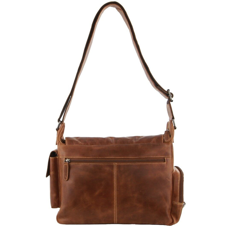 Load image into Gallery viewer, Billy The Kid Men's Genuine Leather Messenger Bag in Cognac-2
