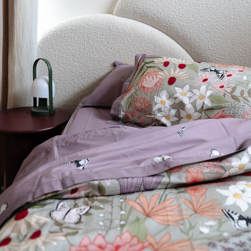 Load image into Gallery viewer, 100% Cloud Cotton Duvet Quilt Cover Set w/ 1 Pillow Case in Serena - Single-1
