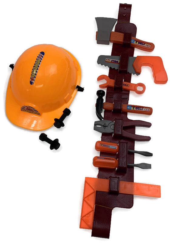 Load image into Gallery viewer, 11pcs BUILDER SET Construction Helmet Costume Halloween Book Week Kids Tools-1
